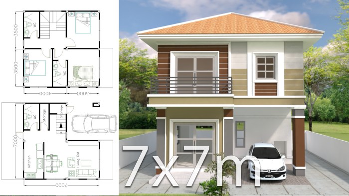 Desain interiro rumah 7x10