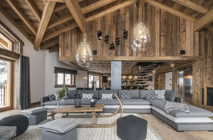 Chalet stil wohnzimmer