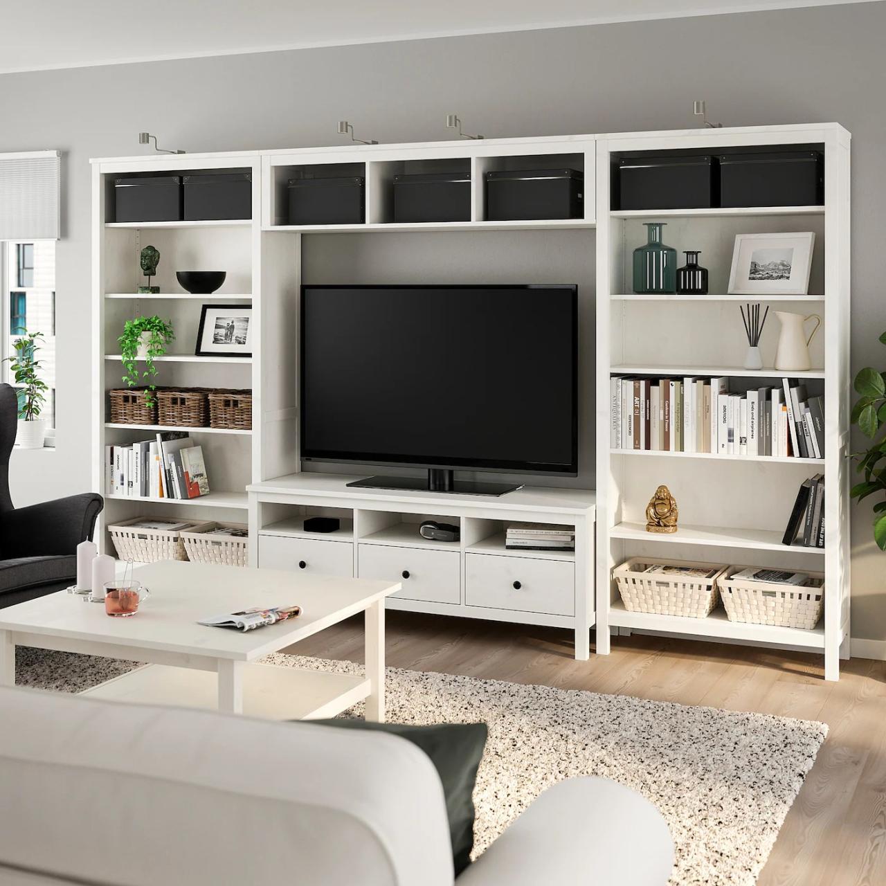 Tv wall ikea room units unit storage design living ideas cabinet good walls choose board basement besta creations via