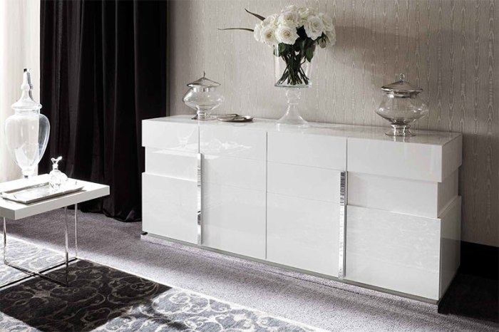 Sideboard selene lucido madia ante laccato finitura sideboards